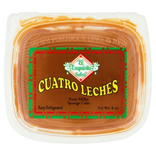 El Exquisito Sabor Cuatro Leches Four Milks Sponge Cake, 8 oz