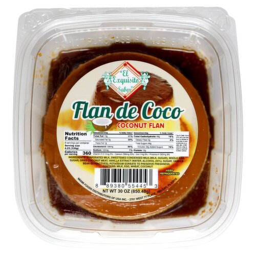 El Exquisito Sabor Coconut Flan, 30 oz