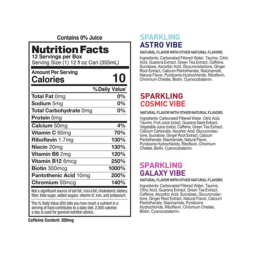Celsius Live Fit Vibes Essential Energy Drink Variety Pack, 12 fl oz, 12 count