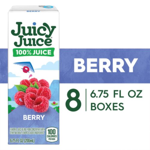 Juicy Juice Berry 100% Juice, 6.75 fl oz, 8 count