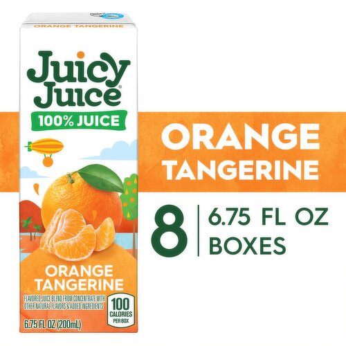 Juicy Juice Orange Tangerine 100% Juice, 6.75 fl oz, 8 count