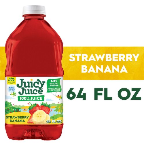 Juicy Juice Strawberry Banana 100% Juice, 64 fl oz