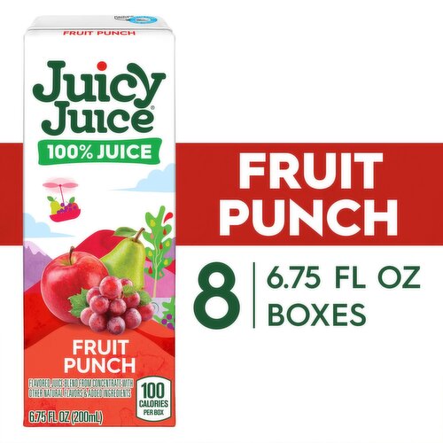 Juicy Juice Fruit Punch 100% Juice, 6.75 fl oz, 8 count