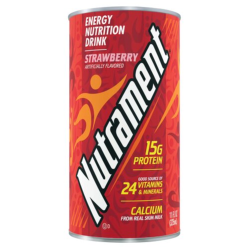 Nutrament Strawberry Energy Nutrition Drink, 11 fl oz