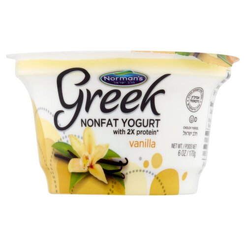 Norman's Greek Vanilla Nonfat Yogurt, 6 oz