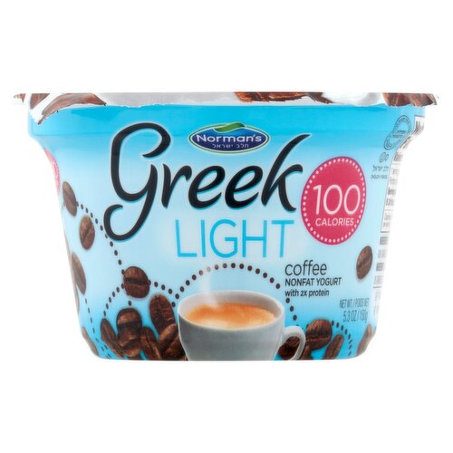 Norman's Greek Light Coffee Nonfat Yogurt, 5.3 oz