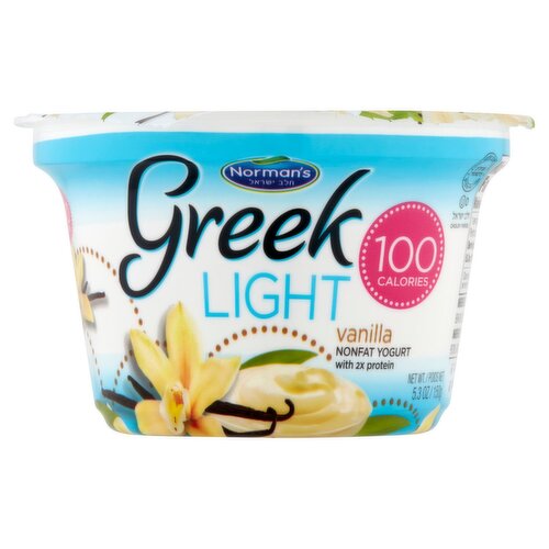 Norman's Greek Light Vanilla Nonfat Yogurt, 5.3 oz