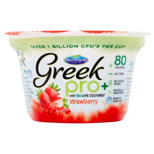 Norman's Pro+ Strawberry Greek Yogurt, 5.3 oz