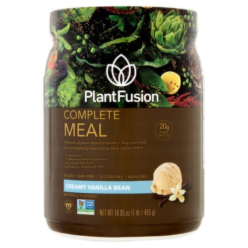 PlantFusion Creamy Vanilla Bean Complete Meal, 16.05 oz