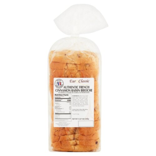 Euro Classic Authentic French Cinnamon Raisin Brioche, 15.87 oz