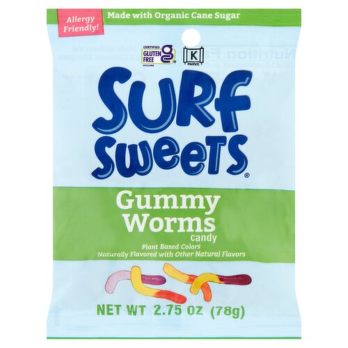 Surf Sweets Gummy Worms Candy, 2.75 oz