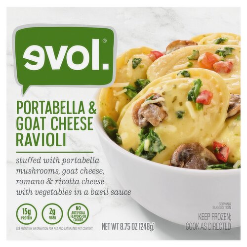 Evol Portabella & Goat Cheese Ravioli, 8.75 oz