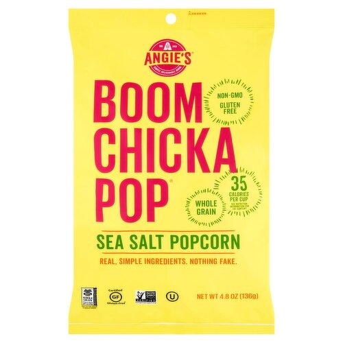 Angie's Boom Chicka Pop Sea Salt Popcorn, 4.8 oz