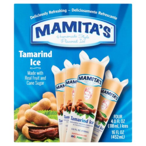 Mamita's Tamarind Homemade Style Flavored Ice, 4.0 fl oz, 4 count