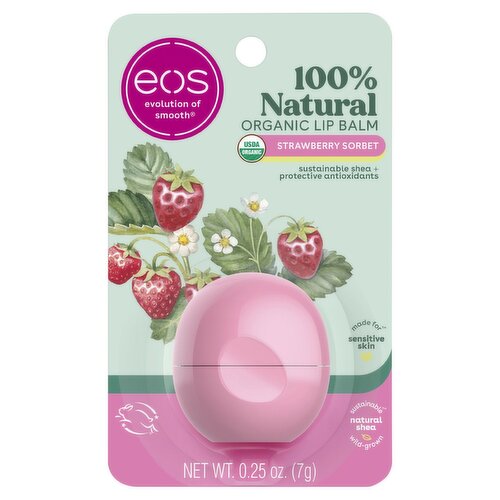 Evolution of Smooth Strawberry Sorbet 100% Natural Organic Lip Balm, 0.25 oz