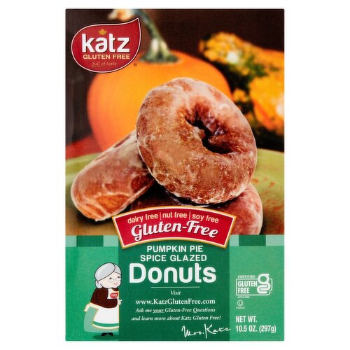 Katz Gluten-Free Pumpkin Pie Spice Glazed Donuts, 10.5 oz