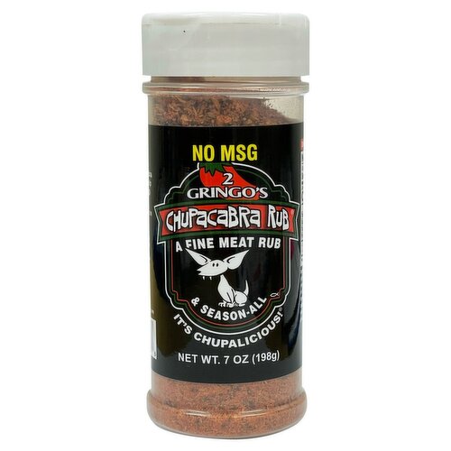 2 GRINGO'S Chupacabra Rub Fine Meat Rub & Season-All, 7 oz