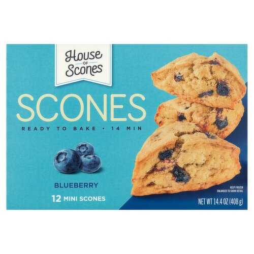 House of Scones Blueberry Mini Scones, 12 count, 14.4 oz