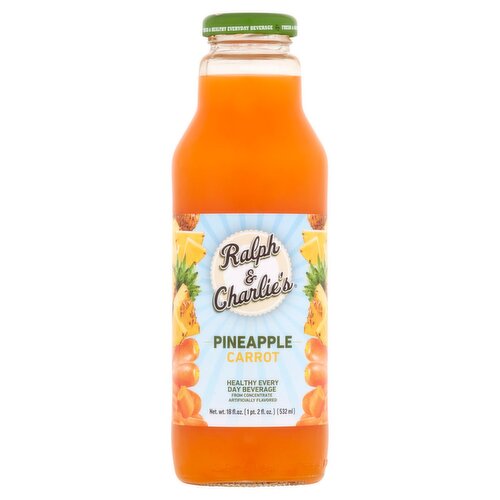 Ralph & Charlie's Pineapple Carrot Healthy Every Day Beverage Drink Blend, 18 oz