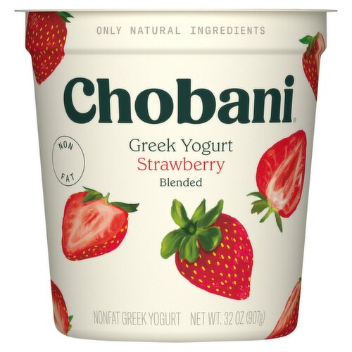 Chobani Strawberry Blended Nonfat Greek Yogurt, 32 oz