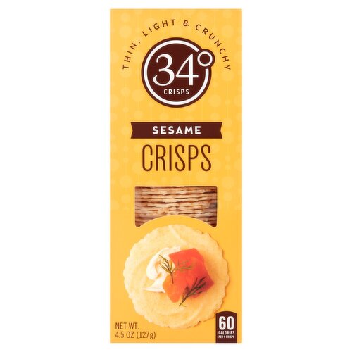 34° Sesame Crisps, 4.5 oz