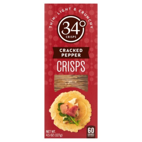 34° Cracked Pepper Crisps, 4.5 oz