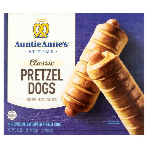 Auntie Anne's At Home Classic Beef Pretzel Hot Dogs, 4 count, 16 oz