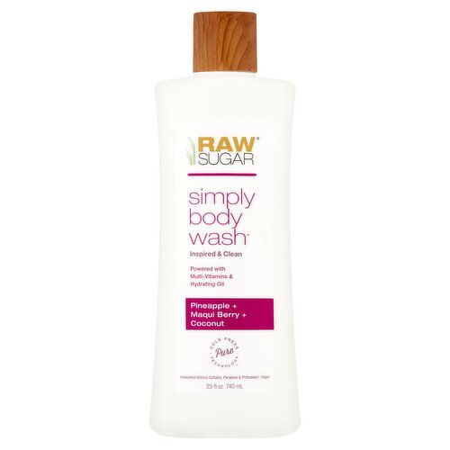 Raw Sugar Pineapple + Maqui Berry + Coconut Simply Body Wash, 25 fl oz