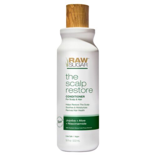 Raw Sugar Jojoba + Aloe + Niacinamide The Scalp Restore Conditioner, 18 fl oz