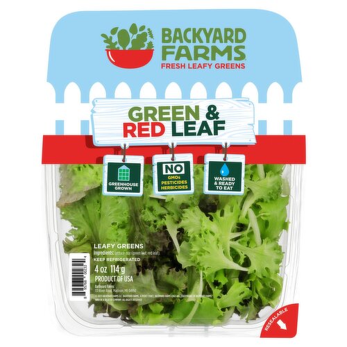 Backyard Farms Green & Red Leafy Greens, 4 oz