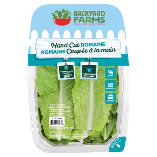 Backyard Farms Hand Cut Romaine Leafy Greens, 7 oz