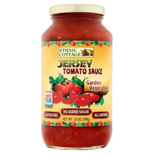 Ethnic Cottage Garden Vegetable Jersey Tomato Sauce, 25 oz