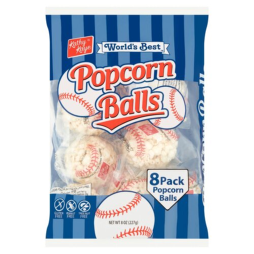 Kathy Kaye World's Best Popcorn Balls, 8 count, 8 oz