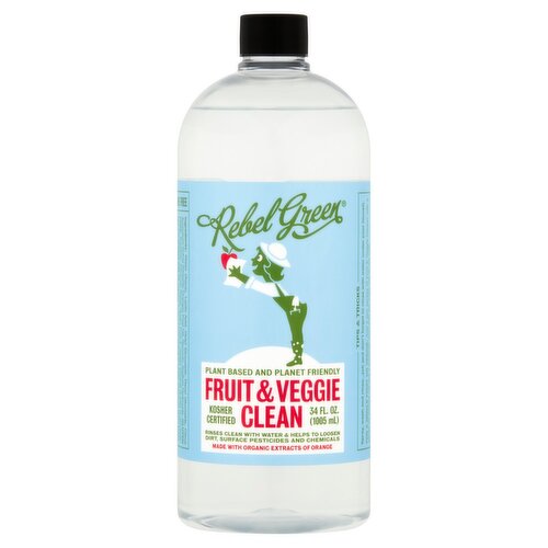 Rebel Green Fruit and Veggie Clean, 34 fl oz