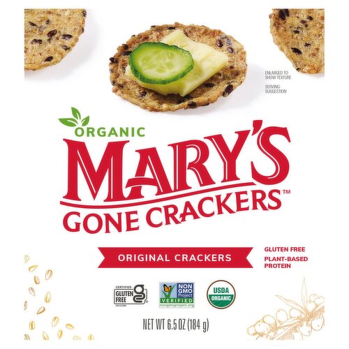 Mary's Gone Crackers Organic Original Crackers, 6.5 oz