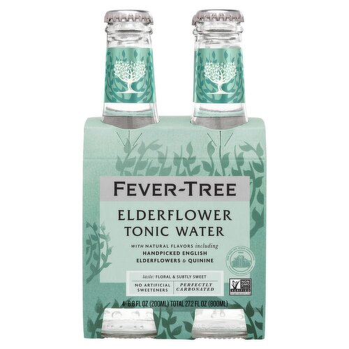 Fever-Tree Elderflower Tonic Water, 6.8 fl oz, 4 count