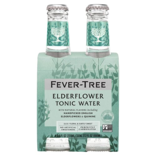 Fever-Tree Elderflower Tonic Water, 6.8 fl oz, 4 count