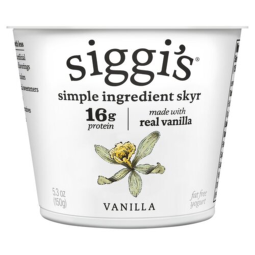 Siggi's Vanilla Fat Free Yogurt, 5.3 oz