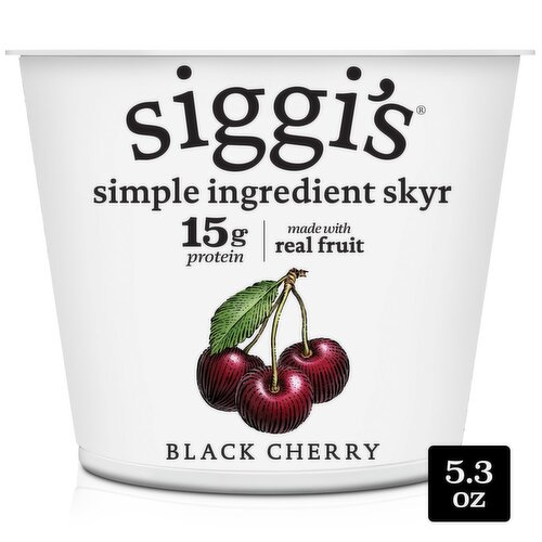 Siggi's Black Cherry Lowfat Yogurt, 5.3 oz