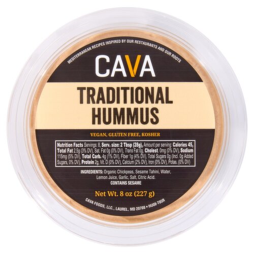Cava Traditional Hummus, 8 oz