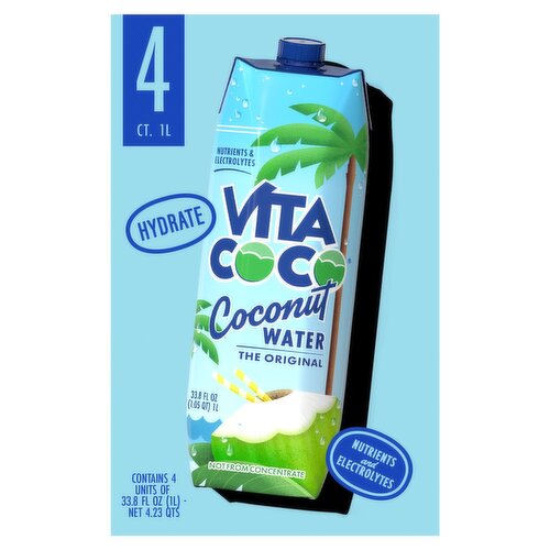 Vita Coco The Original Coconut Water, 4 count, 33.8 fl oz