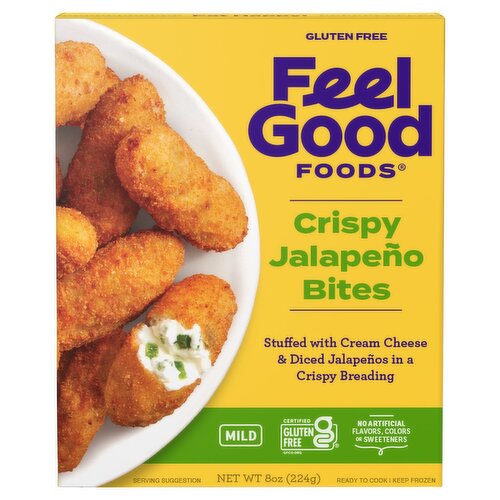Feel Good Foods Gluten Free Crispy Jalapeño Bites, 8 oz