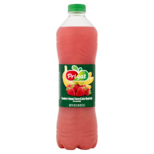 Prigat Strawberry Banana Flavored Juice Blend Drink, 50.7 fl oz