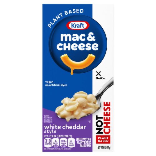 NotCo Kraft Plant Based Mac & Cheese White Cheddar Style, 6 oz