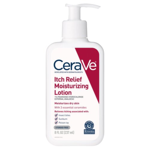 CeraVe Itch Relief Moisturizing Cream for Dry and Itchy Skin, 8 fl oz