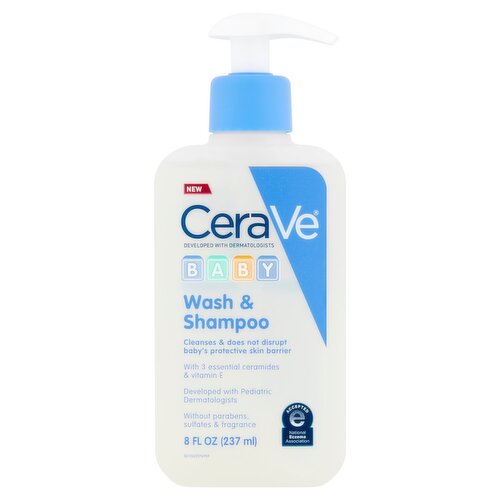 CeraVe Baby Wash & Shampoo, 8 fl oz