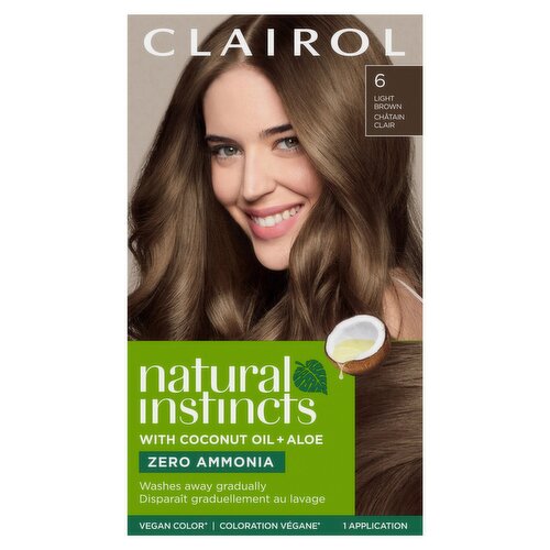 Clairol Natural Instincts 6 Light Brown Haircolor, 1 application