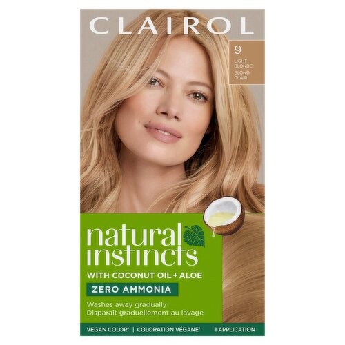 Clairol Natural Instincts 9 Light Blonde Haircolor, 1 application