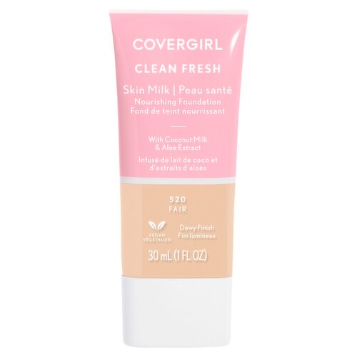 Covergirl Clean Fresh Skin Milk 520 Fair Nourishing Foundation, 1 fl oz