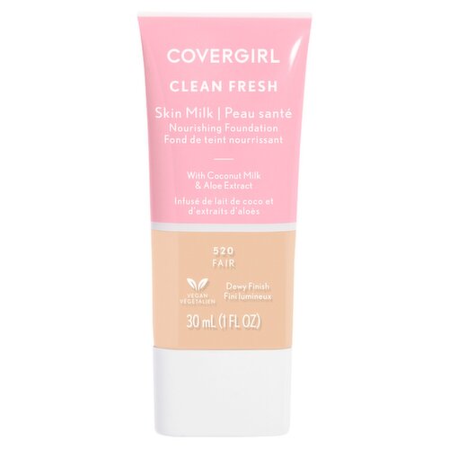 Covergirl Clean Fresh Skin Milk 520 Fair Nourishing Foundation, 1 fl oz